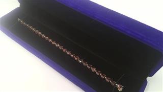 Almandine Garnet Silver-Stone Bracelet 925 Silver 2.36g